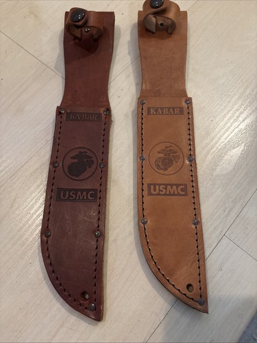 Brown leather usmc bar - 2,
